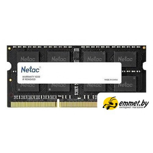 Оперативная память Netac Basic 4GB DDR3 SODIMM PC3-12800 NTBSD3N16SP-04