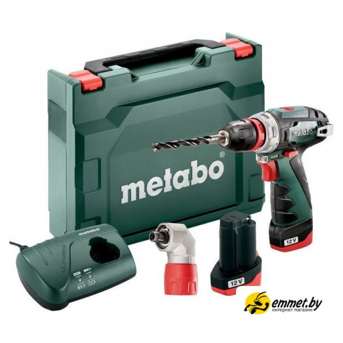 Дрель-шуруповерт Metabo PowerMaxx BS Quick Basic 600156950 (с 2-мя АКБ, кейс, 2 патрона)