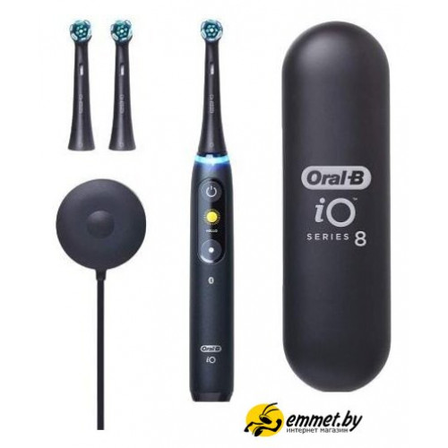 Электрическая зубная щетка Oral-B iO 8 (черный, 3 насадки)