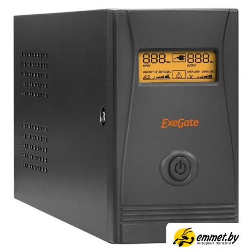 Источник бесперебойного питания ExeGate Power Smart ULB-850.LCD.AVR.2SH.RJ.USB EP285478RUS