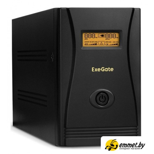 Источник бесперебойного питания ExeGate SpecialPro Smart LLB-1200.LCD.AVR.EURO.RJ.USB