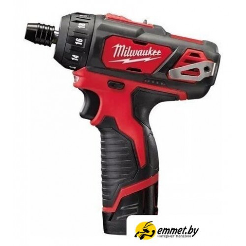 Винтоверт Milwaukee M12 BD-202C 4933441900 (с 2-мя АКБ, кейс)