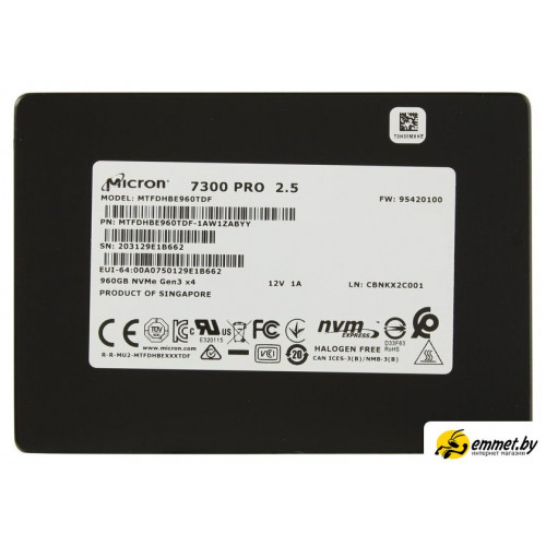 SSD Micron 7300 Pro 1.92TB MTFDHBE1T9TDF-1AW1ZABYY