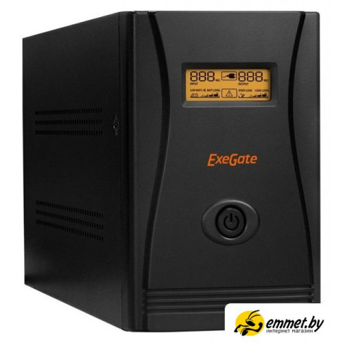 Источник бесперебойного питания ExeGate SpecialPro Smart LLB-1600.LCD.AVR.C13.RJ.USB