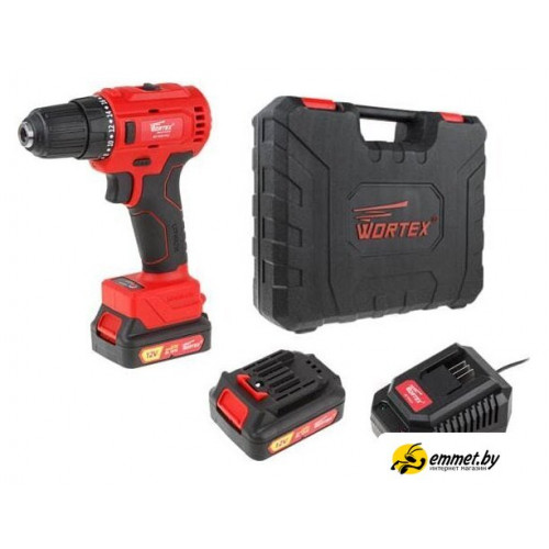 Дрель-шуруповерт Wortex BD 1220-1 DLi BD12201DLi1029 (с 2-мя АКБ, кейс)
