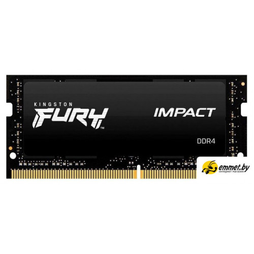 Оперативная память Kingston FURY Impact 32GB DDR4 SODIMM PC4-25600 KF432S20IB/32