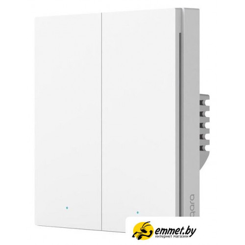 Выключатель Aqara Smart Wall Switch H1 двухклавишный без нейтрали (белый)