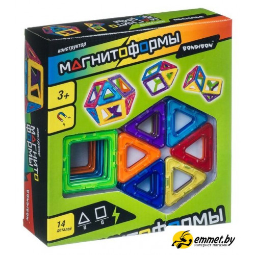 Магнитный конструктор Bondibon Магнитоформы ВВ4401 (14 деталей)