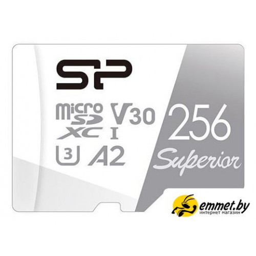 Карта памяти Silicon-Power Superior microSDXC sp256gbstxda2v20 256GB