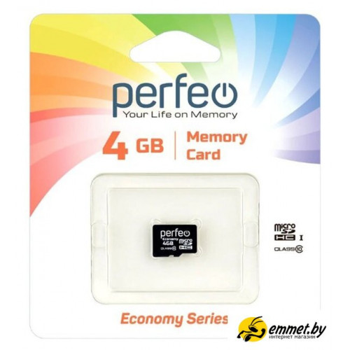 Карта памяти Perfeo microSDHC PF4GMCSH10ES 4GB