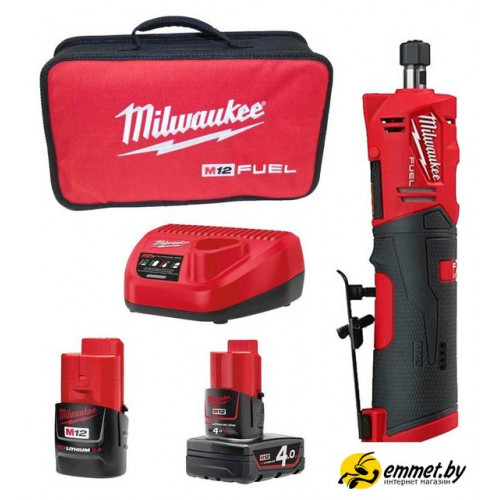 Прямошлифовальная машина Milwaukee M12 Fuel FDGS-422B 4933471436 (с 2-мя АКБ 2 Ah, 4 Ah)