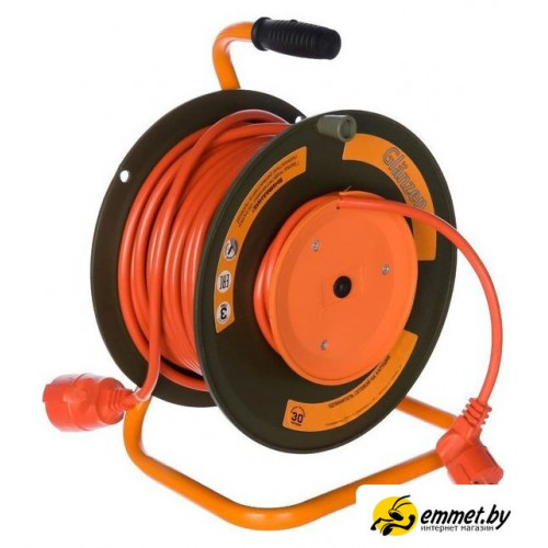 Удлинитель на катушке Glanzen EB-30-010 (30 м, оранжевый)