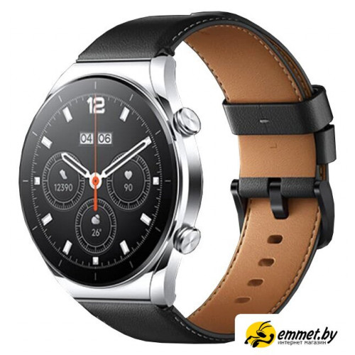 Умные часы Xiaomi Watch S1 (серебристый/черно-коричневый, международная версия)