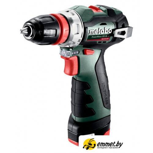 Дрель-шуруповерт Metabo PowerMaxx BS BL Q 601749500 (с 2-мя АКБ, кейс)