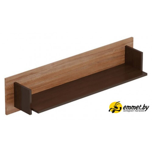 Полка Мебельград Соренто 107x18.6x25 см (дуб стирлинг/кофе структурный матовый)