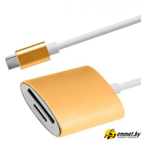 Карт-ридер Atom USB Type-C - Micro SD/TF (золотистый)
