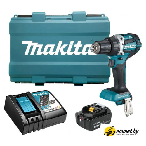 Дрель-шуруповерт Makita DDF484RT (с 1-м АКБ, кейс)