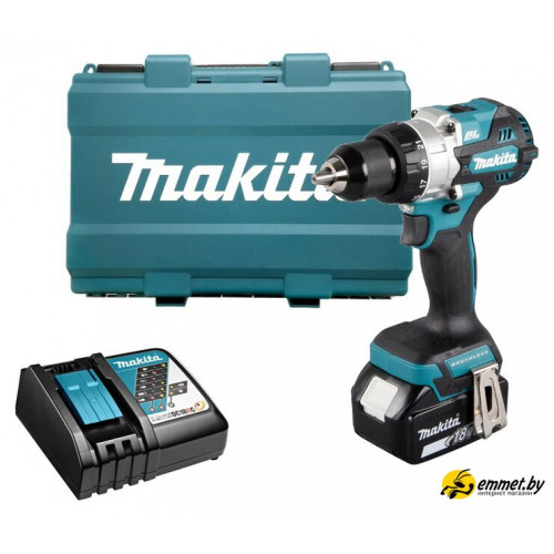 Дрель-шуруповерт Makita DDF486RT (с 1-им АКБ, кейс)