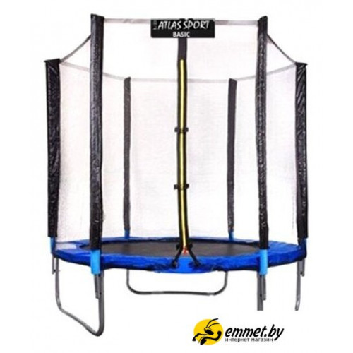 Батут Atlas Sport 183 см - 6ft (внешняя сетка, синий)