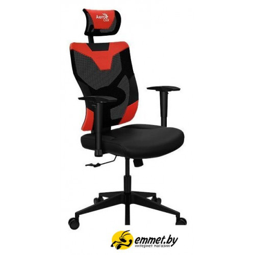 Игровое (геймерское) кресло AeroCool Guardian (черный/красный)