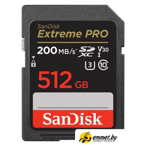 Карта памяти SanDisk Extreme PRO SDXC SDSDXXD-512G-GN4IN 512GB