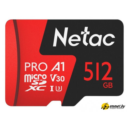 Карта памяти Netac 512GB P500 Extreme Pro NT02P500PRO-512G-R (с адаптером)