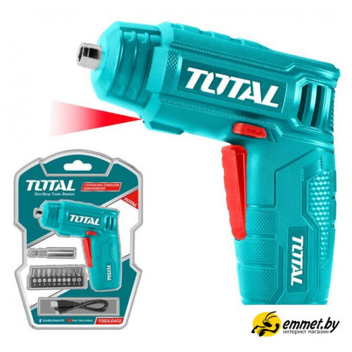 Электроотвертка Total TSDLI0402 (набор оснастки)