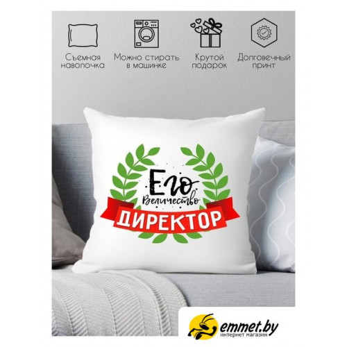 Декоративная подушка Print Style Его величество директор 40x40plat71