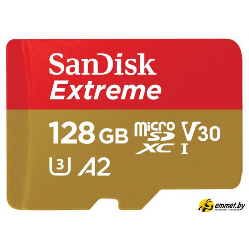 Карта памяти SanDisk Extreme microSDXC SDSQXAA-128G-GN6MN 128GB