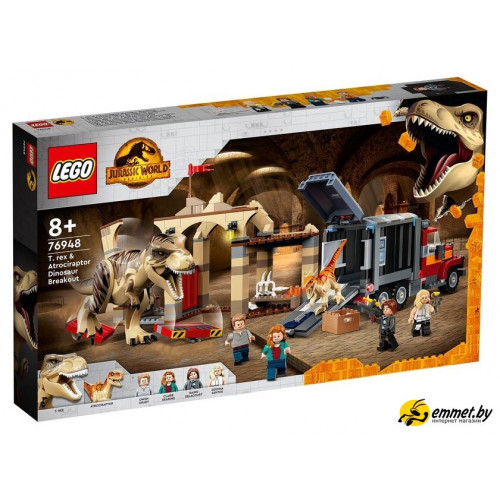 Конструктор LEGO Jurassic World 76948 Побег атроцираптора и тираннозавра