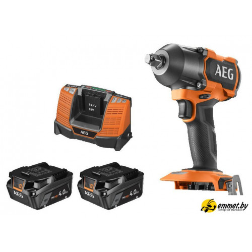 Гайковерт AEG Powertools BSS18MTF12BL-402C 4935479664 (с 2-мя АКБ, кейс)
