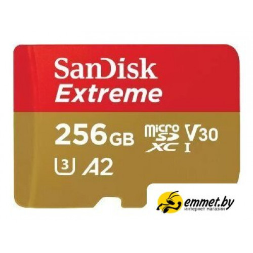 Карта памяти SanDisk Extreme SDSQXAV-256G-GN6MA microSDXC 256GB