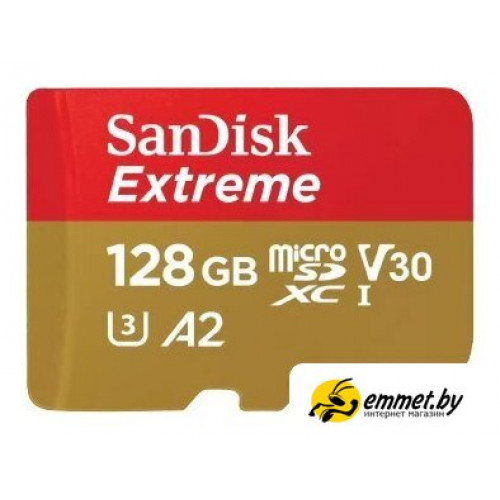 Карта памяти SanDisk Extreme SDSQXAA-128G-GN6MA microSDXC 128GB