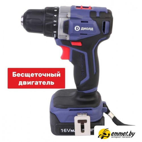 Дрель-шуруповерт ДИОЛД ДЭА-16Л-08 (с 2-мя АКБ, кейс)
