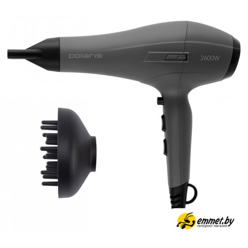Фен Polaris PHD 2600ACi Salon Hair (серый)