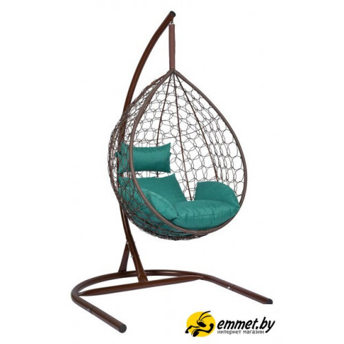 Подвесное кресло LetoLux Liverpool Comfort (коричневый/темно-зеленый)