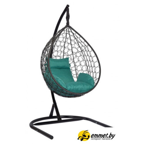 Подвесное кресло LetoLux Liverpool Comfort (черный/темно-зеленый)