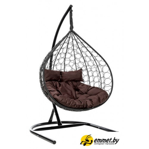 Подвесное кресло LetoLux Liverpool Twin XL (черный/шоколадный)