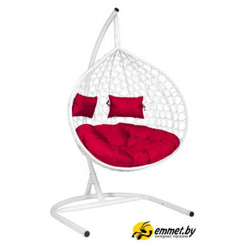 Подвесное кресло LetoLux Liverpool Twin XL (белый/красный)