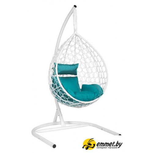 Подвесное кресло LetoLux Liverpool Comfort (белый/бирюзовый)