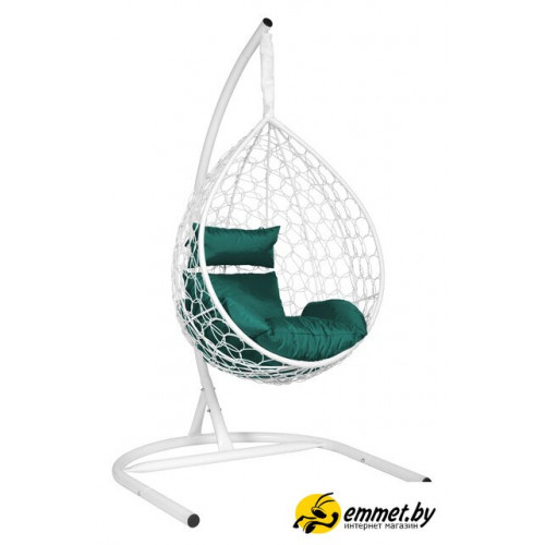 Подвесное кресло LetoLux Liverpool Comfort (белый/темно-зеленый)