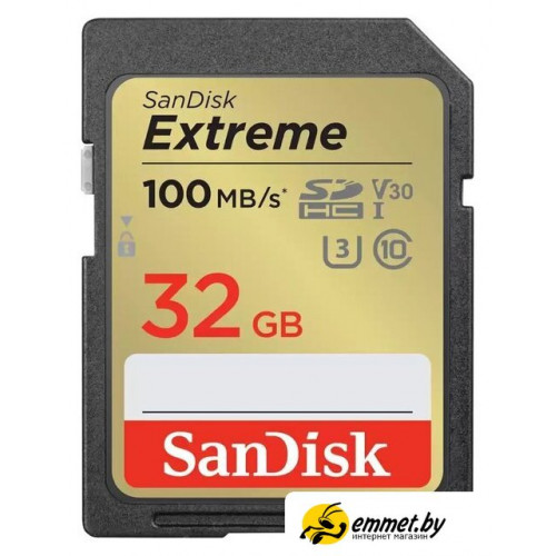Карта памяти SanDisk Extreme SDHC SDSDXVT-032G-GNCIN 32GB