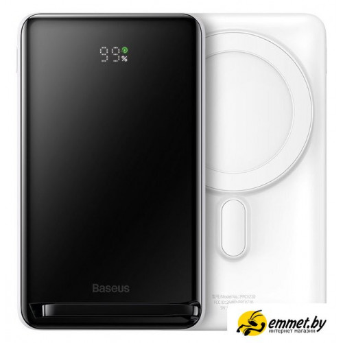 Внешний аккумулятор Baseus Magnetic Bracket Wireless Power Bank 20W 10000mAh (белый)