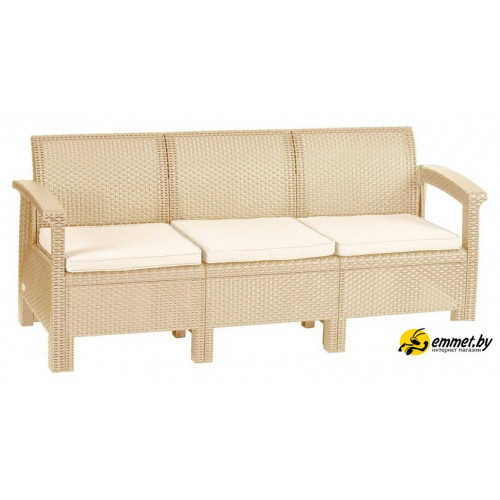 Садовый диван Holiday Ratt трехместный 179x63x76 (капучино)