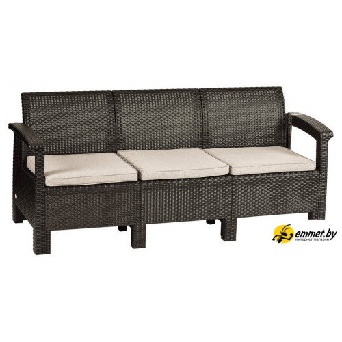 Садовый диван Holiday Ratt трехместный 179x63x76 (коричневый)