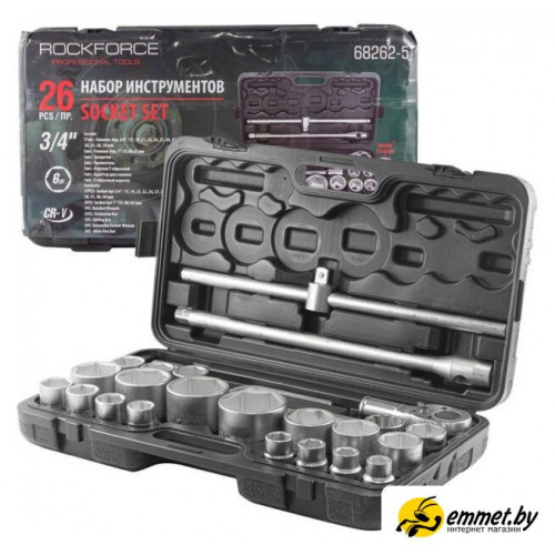 Набор трещотка с головками RockForce RF-68262-5 (26 предметов)