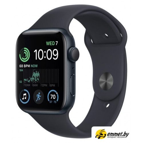 Умные часы Apple Watch SE 2 40 мм (алюминиевый корпус, полуночный/полуночный, спортивный силиконовый ремешок M/L)