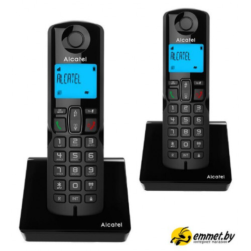 Радиотелефон Alcatel S230 DUO (черный)