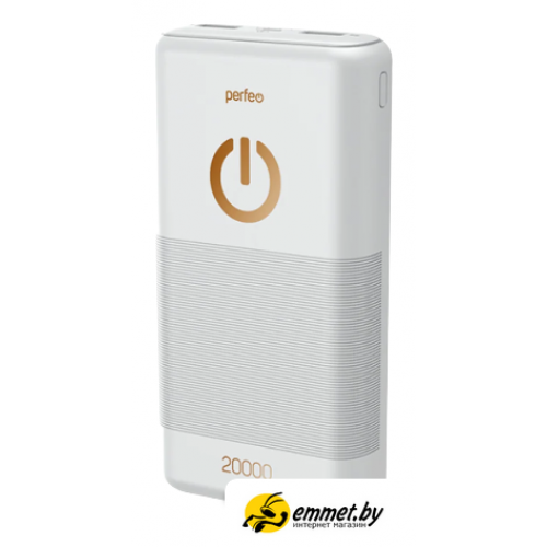 Внешний аккумулятор Perfeo Splash 20000mAh (белый)