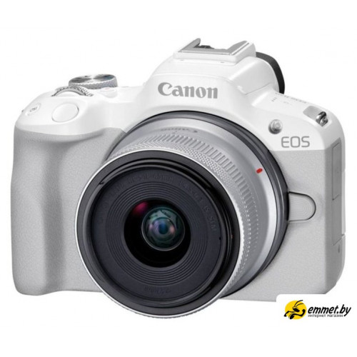 Беззеркальный фотоаппарат Canon EOS R50 RF-S 18-45mm F4.5-6.3 IS STM (белый)